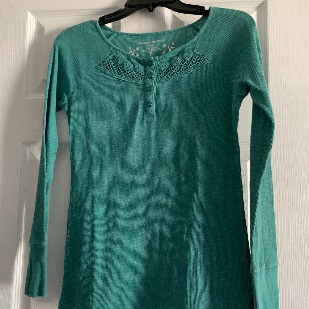 Long sleeve smocked top
